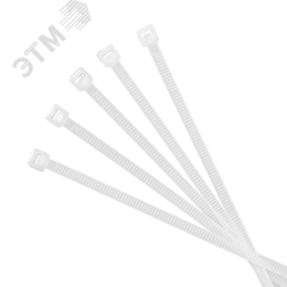 Стяжка нейлоновая 3,6х250мм белая уп. 100шт