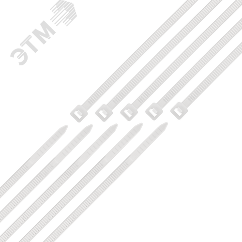 Стяжка нейлоновая 3,6х250мм белая уп. 100шт