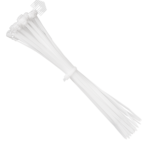 Стяжка нейлоновая 3,6х250мм белая уп. 100шт