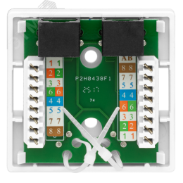 Компьютерная розетка 8P8C (RJ-45), UTP, Cat.5e, 2 порта