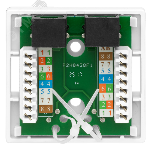 Компьютерная розетка 8P8C (RJ-45), UTP, Cat.6, 2 порта