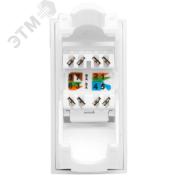 Модуль розетки 45х22,5 Mosaic в сборе UTP 8P8C    (RJ-45) cat.5e