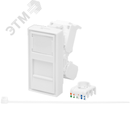 Модуль розетки 45х22,5 Mosaic в сборе UTP 8P8C    (RJ-45) cat.5e