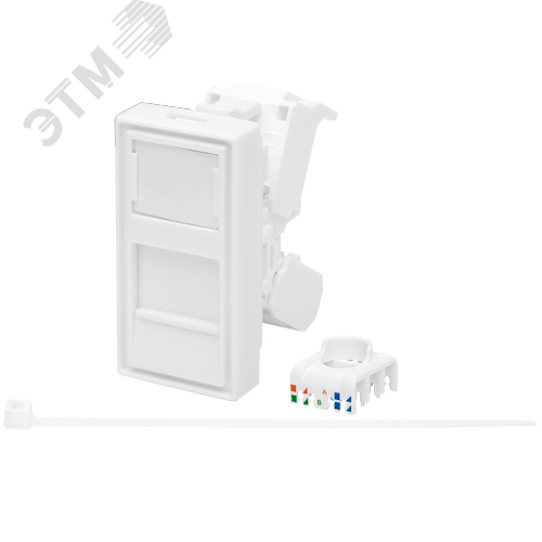 Модуль розетки 45х22,5 Mosaic в сборе UTP 8P8C    (RJ-45) cat.5e