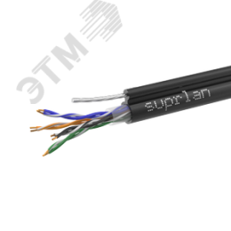 Витая пара U/UTP кат 5e 4x2x0.51 Premium Cu PE OUT T-FG8 трос 305м