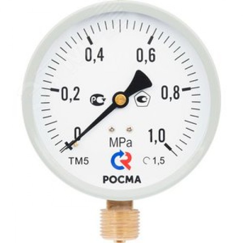 Манометр М2 радиальный ТМ-510Р.00 0...1.0 МРа 1/2' кл.1.5., цвет-серый
