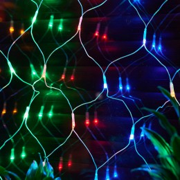 Сетка светодиодная с контроллером 240 светодиодов 2.5х2 м разноцветная IP20 прозрачный провод ULD-N2520-240/DTA MULTI IP20