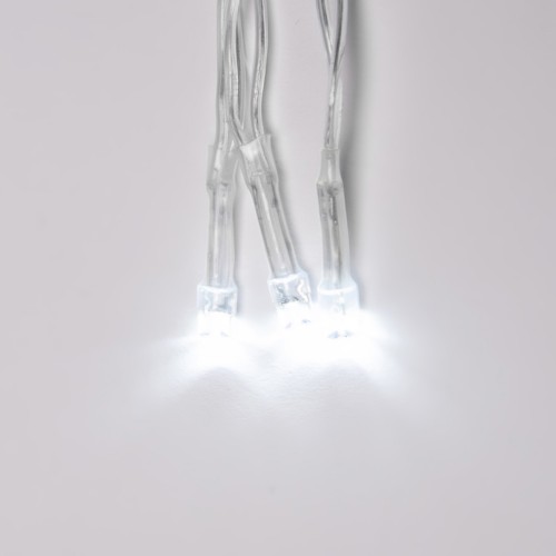 Гирлянда Занавес светодиодный 2х3 м 240 led белый с контроллером прозрачный провод IP20 ULD-C2030-240/DTA WHITE IP20