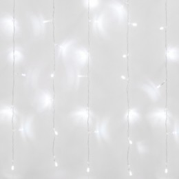 Гирлянда Занавес светодиодный 2х3 м 240 led белый с контроллером прозрачный провод IP20 ULD-C2030-240/DTA WHITE IP20