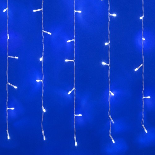 Гирлянда Занавес светодиодный 2х3 м 240 led белый с контроллером прозрачный провод IP20 ULD-C2030-240/DTA WHITE IP20
