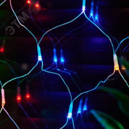Сетка светодиодная с контроллером 240 светодиодов 2.5х2 м разноцветная IP20 прозрачный провод ULD-N2520-240/DTA MULTI IP20