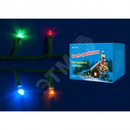 Гирлянда с контроллером 10 м 200 миниламп накаливания разноцветный свет зеленый провод UDL-S1000-200/DGA MULTI IP20 MINI