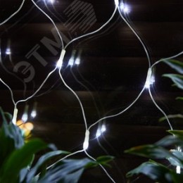 Сетка светодиодная с контроллером 240 светодиодов 2.5х2 м белая IP20 прозрачный провод ULD-N2520-240/DTA WHITE IP20