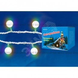 Гирлянда светодиодная Радуга 25 светодиодов 2,8 м RGB IP20 провод прозрачный ULD-S0280-025/DTA RGB IP20 RAINBOW