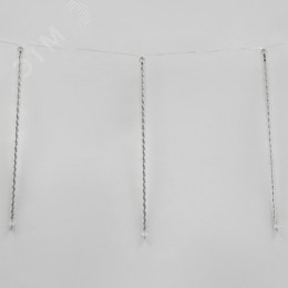 Гирлянда Занавес светодиодный фигурный Звездный дождь соединяемый 6 подвесов 336 светодиодов размер 1,5х0,5 м Цвет свечения синий IP44 прозрачный провод Упаковка картон ULD-E1505-336/DTK BLUE IP44 TWISTED METEOR