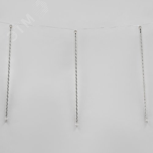 Гирлянда Занавес светодиодный фигурный Звездный дождь соединяемый 6 подвесов 336 светодиодов размер 1,5х0,5 м Цвет свечения синий IP44 прозрачный провод Упаковка картон ULD-E1505-336/DTK BLUE IP44 TWISTED METEOR