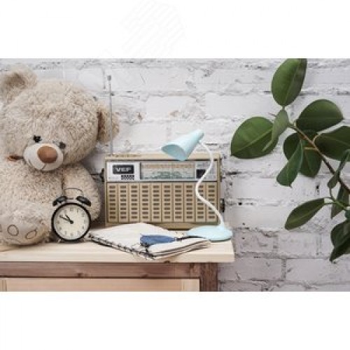 Светильник настольный, 3W. Сенсорный выключатель. Голубой. ТМ