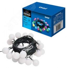 Гирлянда светодиодная Радуга-1 5 м 30 светодиодов RGB свет зеленый провод ULD-S0500-030/DGA RGB IP20 RAINBOW-1