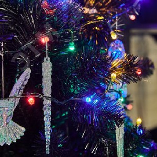 Гирлянда светодиодная с контроллером Кристал-1 8м 100 светодиодов разноцветный све, зеленый провод ULD-S0800-100/DGA MULTI IP20 CRYSTAL-1