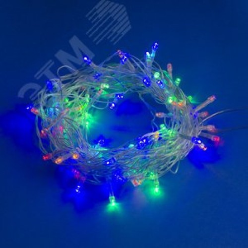 Гирлянда светодиодная 10м 90 светодиодов Разноцветный свет Провод прозрачный ULD-S1000-090/STA MULTI IP20