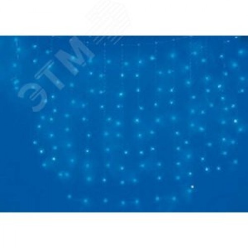 Бахрома светодиодная 1,8м 48 светодиодов Синий свет Провод прозрачный ULD-B1805-048/DTA BLUE IP20