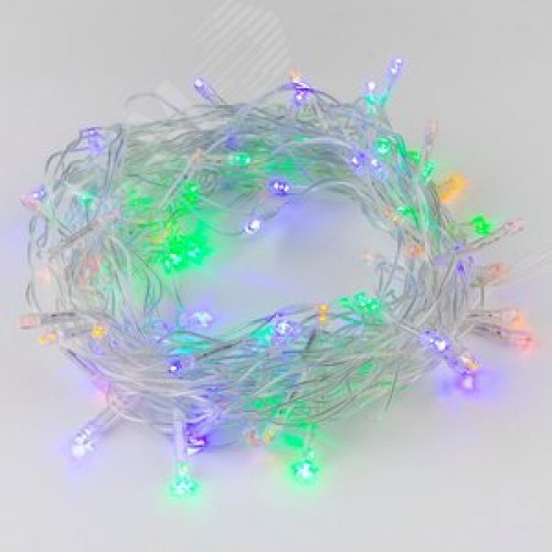Гирлянда светодиодная 10м 90 светодиодов Разноцветный свет Провод прозрачный ULD-S1000-090/STA MULTI IP20