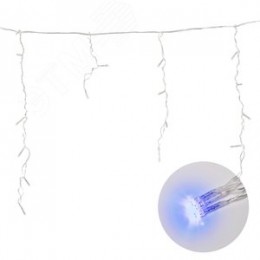 Бахрома светодиодная 1,8м 48 светодиодов Синий свет Провод прозрачный ULD-B1805-048/DTA BLUE IP20