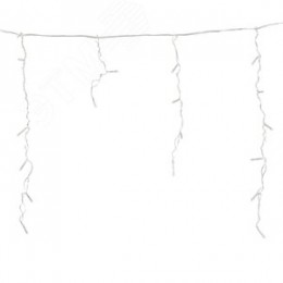 Бахрома светодиодная 1,8м 48 светодиодов Синий свет Провод прозрачный ULD-B1805-048/DTA BLUE IP20