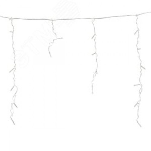 Бахрома светодиодная 1,8м 48 светодиодов Синий свет Провод прозрачный ULD-B1805-048/DTA BLUE IP20