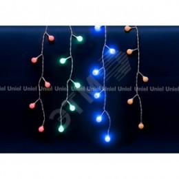 Занавес светодиодный фигурный с контроллером Радуга 16 нитей 100 светодиодов Размер 2,5х0,5м Цвет свечения разноцветный IP20 Провод прозрачный Упаковка картон ULD-E2405-100/DTA MULTI IP20 RAINBOW