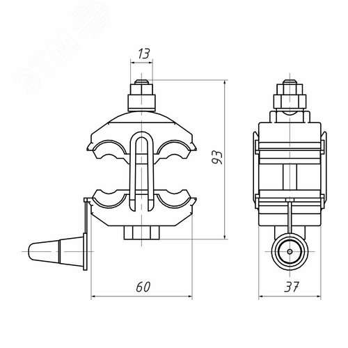 Зажим ответвительный CTN 25-150 P 25-150/25-150