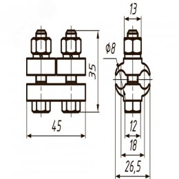 Зажим плашечный ПА-1-1