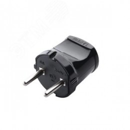 Вилка без заземления черная