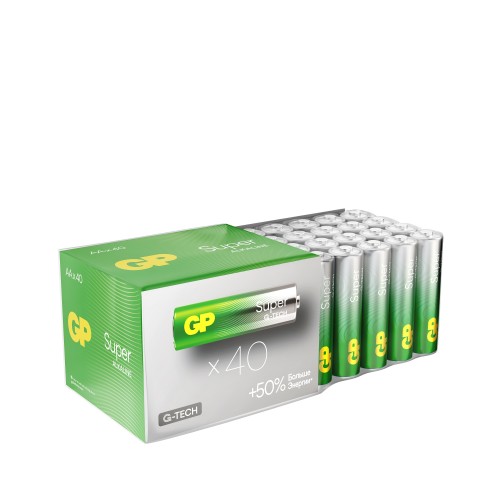Батарейка алкалиновая GP Super Alkaline 15А АA    (40шт. в пленке)