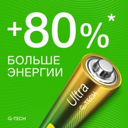 Батарейка алкалиновая GP Ultra Alkaline G-Tech 15А АA 2 шт в блистере