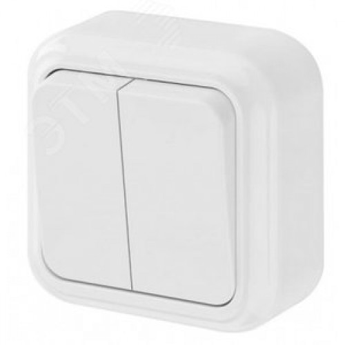 Беларусь Выключатель двухклавишный наружный