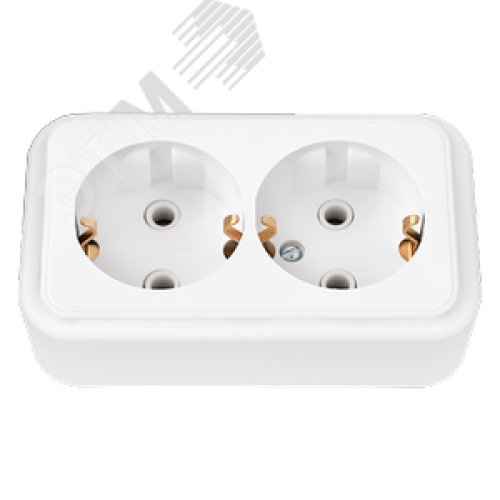Беларусь Розетка двойная наружная с заземлением
