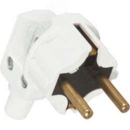 Вилка с заземлением Г-образная со стальным штырем