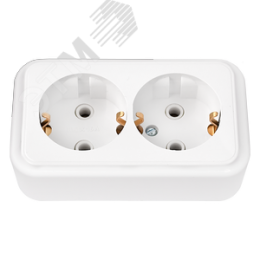 Беларусь Розетка двойная с заземлением наружная