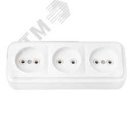 Беларусь Розетка тройная наружная без заземления