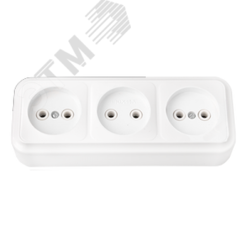 Беларусь Розетка тройная наружная без заземления