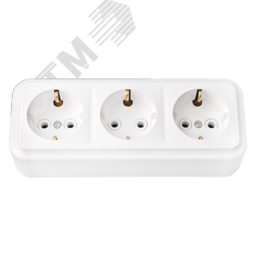 Беларусь Розетка тройная с заземлением наружная