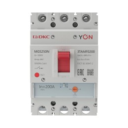 Выключатель автоматический YON max MGS250N 3P 160-200А 36кА с регулируемым термомагнитным расцепителем