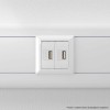 Avanti USB зарядное устройство ''Белое облако'', 2.1А, 2 модульное