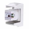 Компьютерная розетка RJ-45, кат. 5е, 8P8C, Viva, белая, 1 модуль
