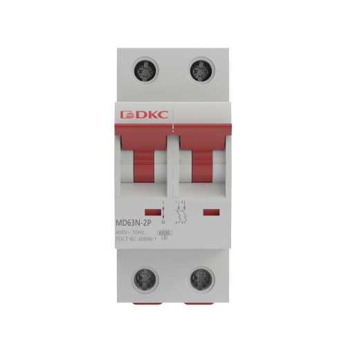 Автоматический выключатель модульный YON макс (YON max) типа MD63N, 6кА, 2 полюса, хар-ка C, 63А