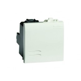 BRAVA Переключатель 2 поста 2 модуля белый IN-Liner FRONT