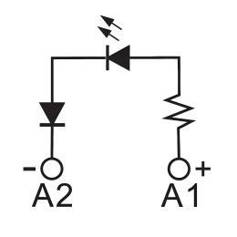 Модуль индикации, LED зелёный, 6-24V AC/DC
