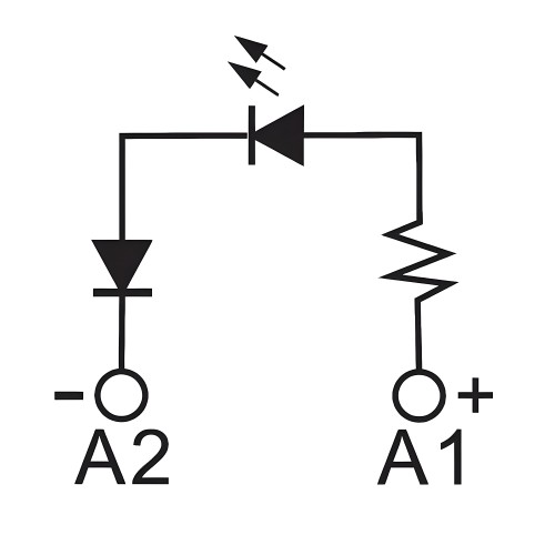 Модуль индикации, LED зелёный, 6-24V AC/DC