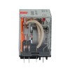 Реле миниатюрное силовое, 3CO, коммутируемый ток 16 А, AgSnO, напряжение 230V AC, опция – тест-кнопка+светодиод